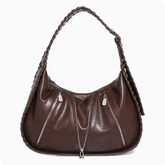 Pochette de bureau tendance en cuir souple avec texture de boulettes, petite, sous les bras